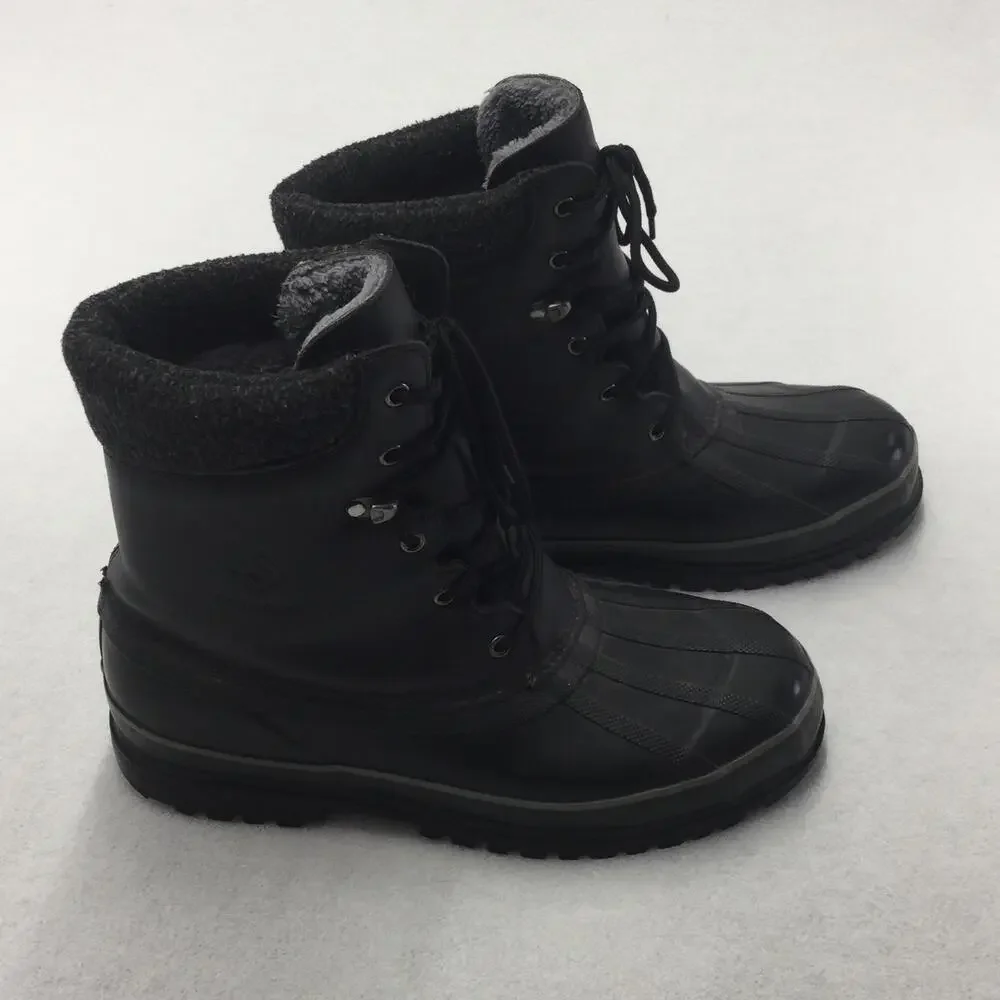 Dream Pairs Blazzer-1 Snow Boots Mens Size 9 Black Insulated Winter Lace Up